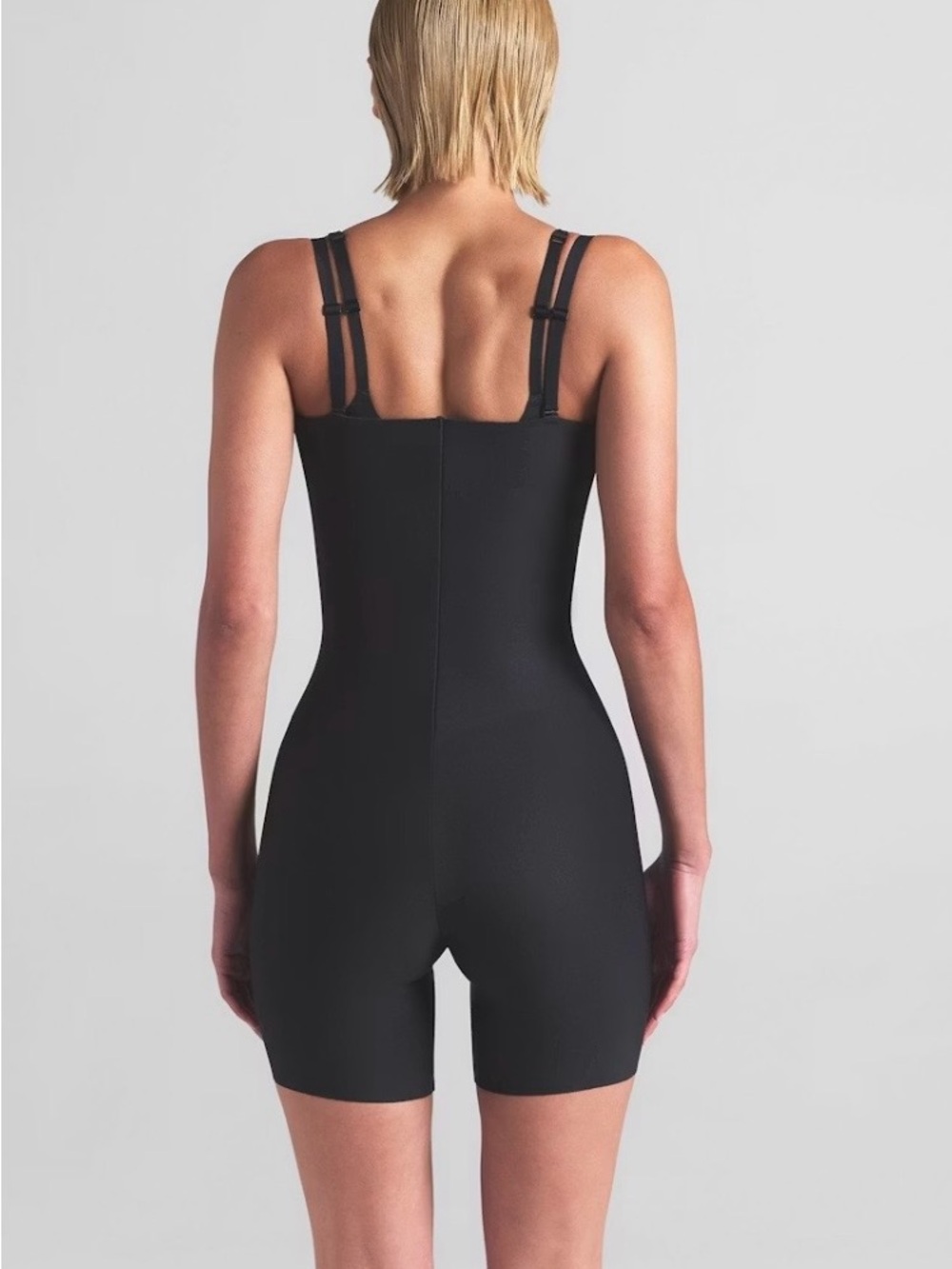 SKIMS Black Open Bust Mid Thigh Shapewear
